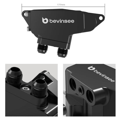 Oliekøleradapter med lavtemperaturtermostat til BMW N54 N55 E90 E92 335i 135i 1M