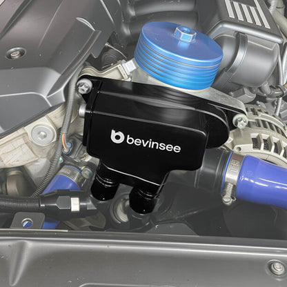 BEVINSEE-öljynjäähdyttimen sovitin matalalla termostaatilla, päivitetty BMW N54 N55 -malleihin