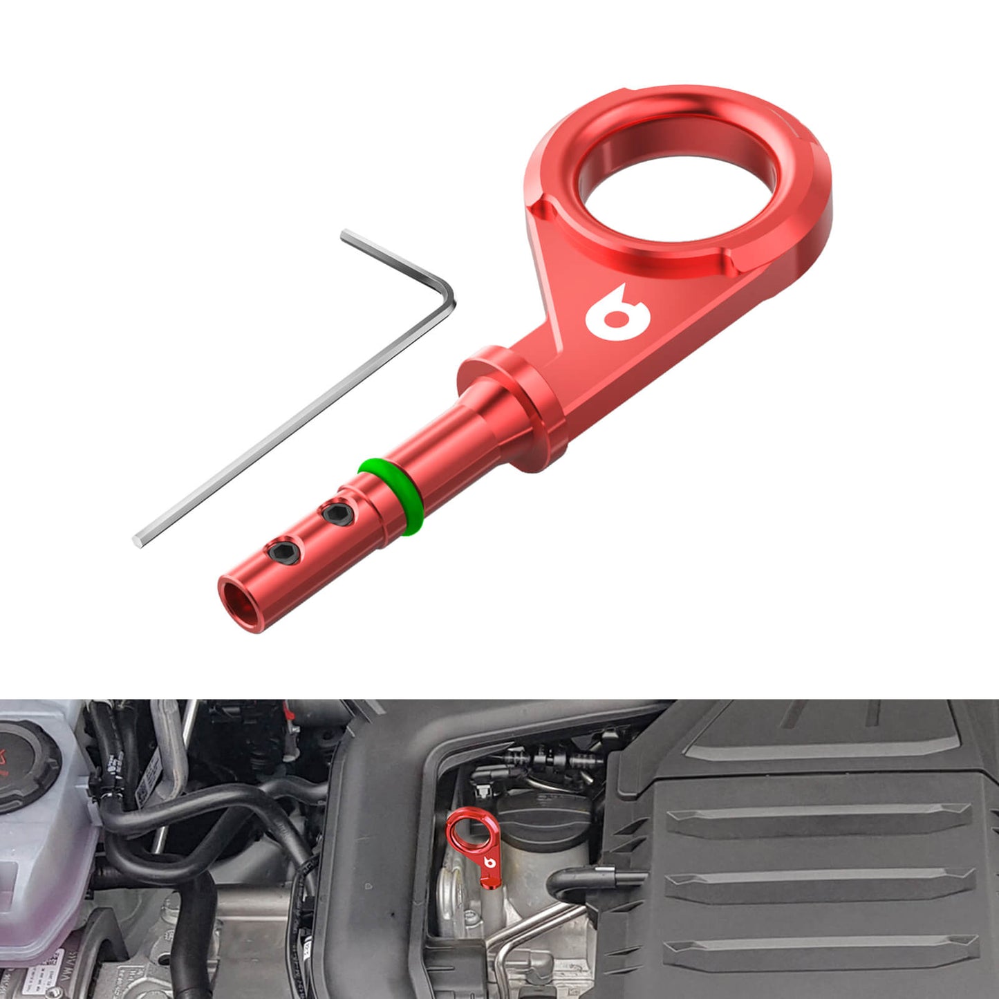 BEVINSEE Oil Dipstick Handle for VW MK7 UDI A3 8V for EA211 1.0TSI 1.4TSI