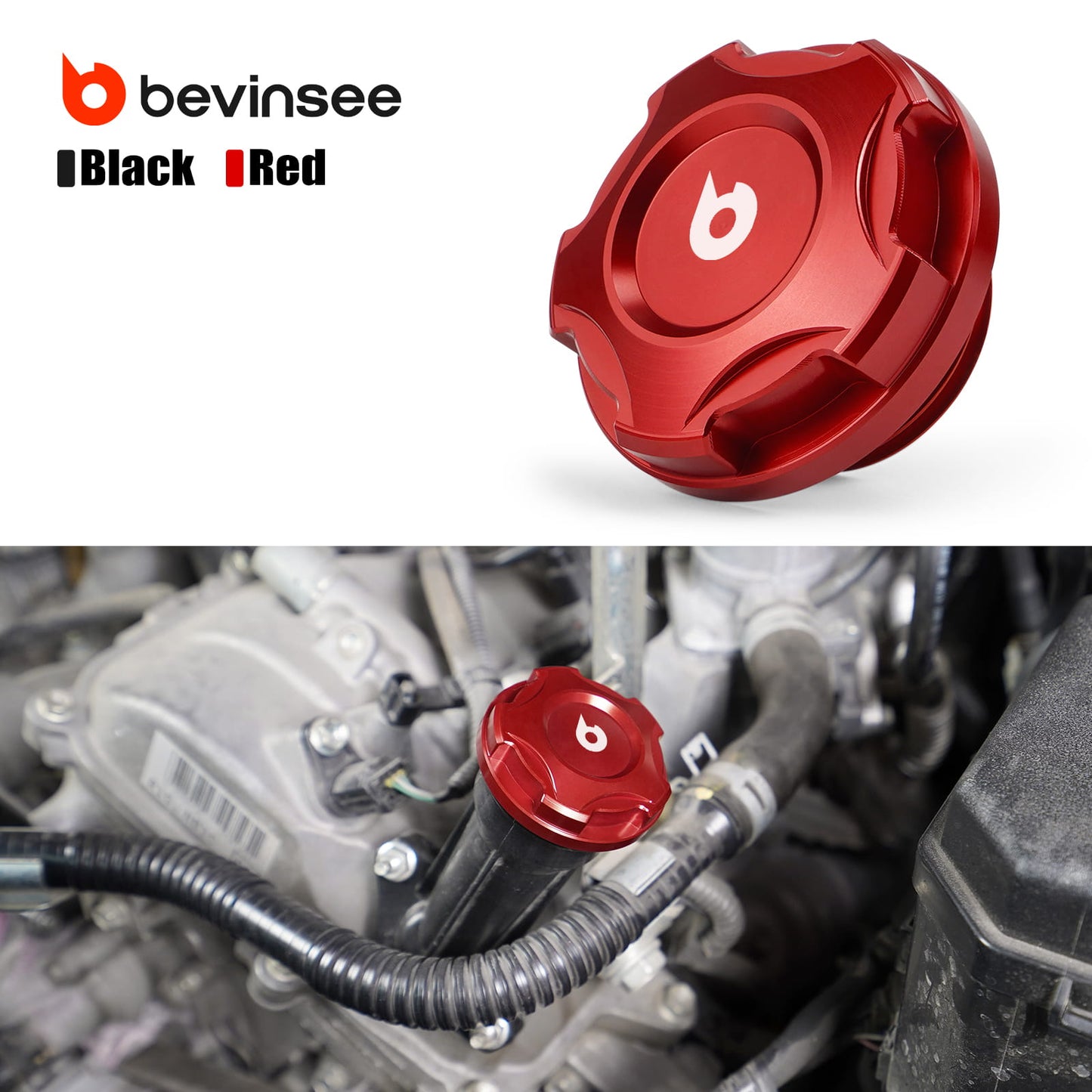 BEVINSEE Oil Filler Cap For Toyota 4Runner Tundra FJ Cruiser 2012-2014