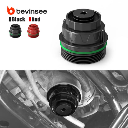 BEVINSEE Oil Filter Housing Cap For Toyota 4Runner FJ Cruiser Tundra
