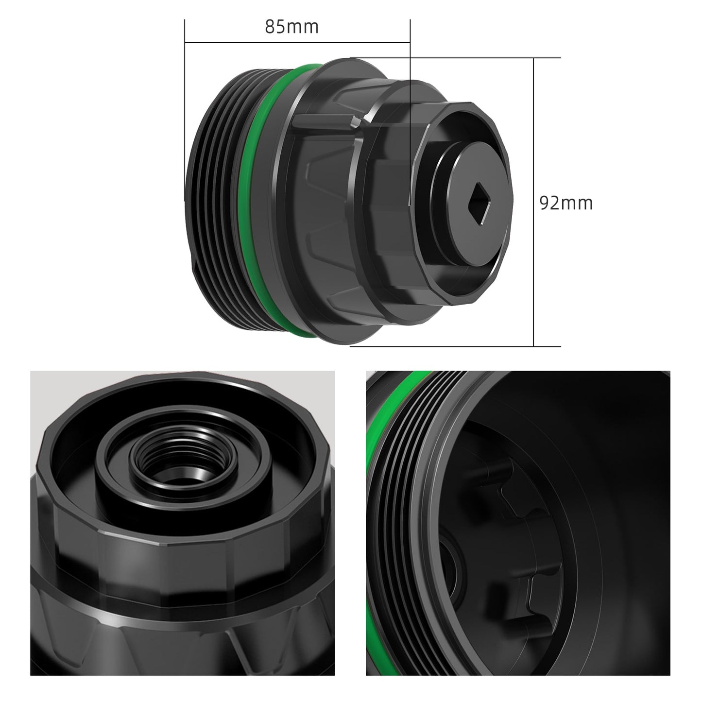 BEVINSEE Oil Filter Housing Cap For Toyota 4Runner FJ Cruiser Tundra