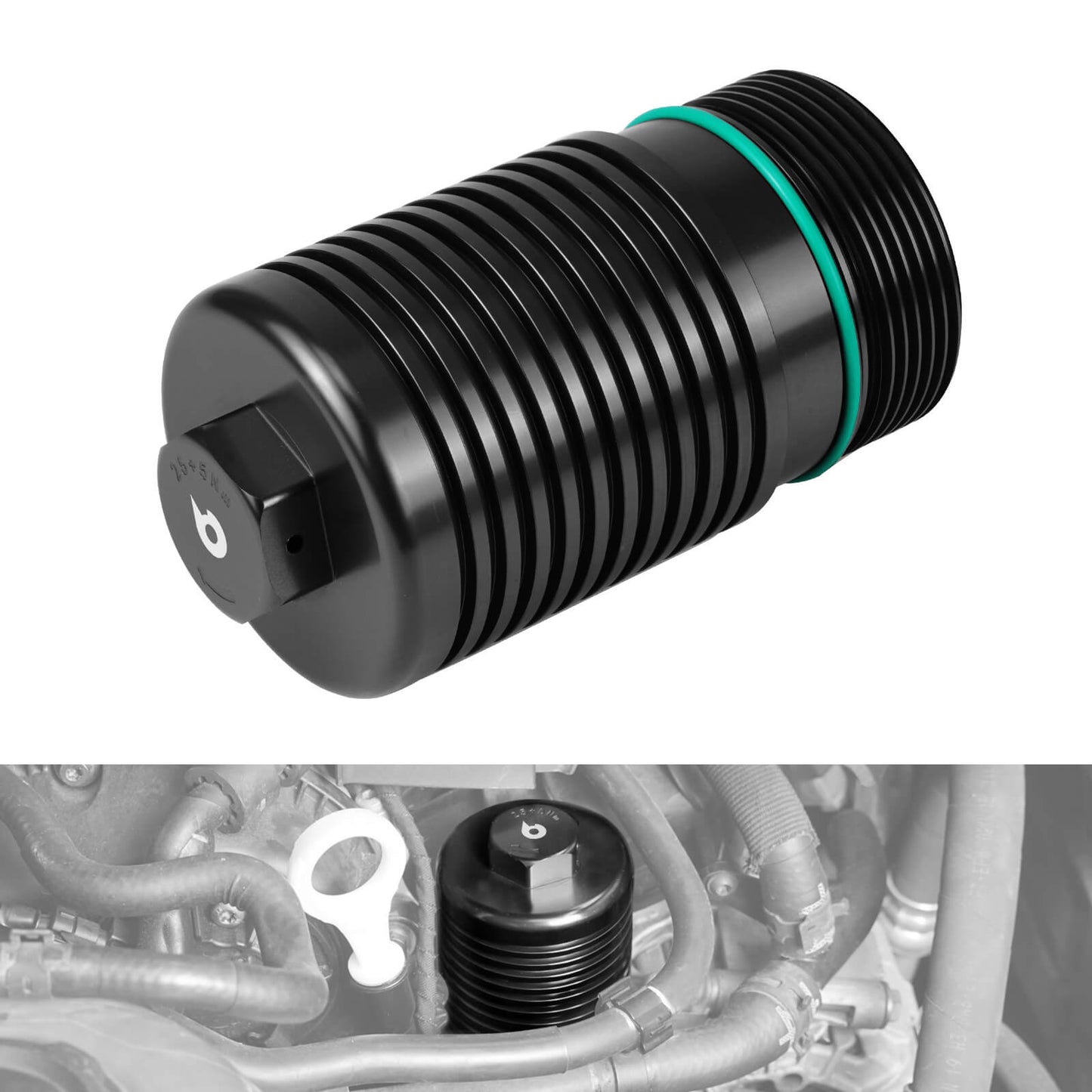 Aluminum Oil Filter Housing Cover Cap for VW for EA888 Gen3/4 2.0T Engine