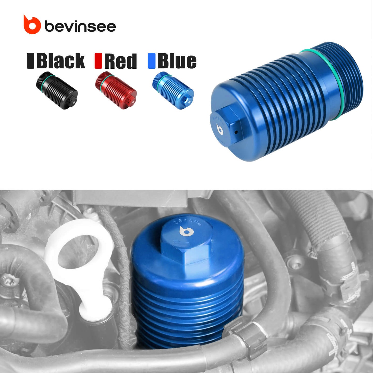 Aluminum Oil Filter Housing Cover Cap for VW for EA888 Gen3/4 2.0T Engine