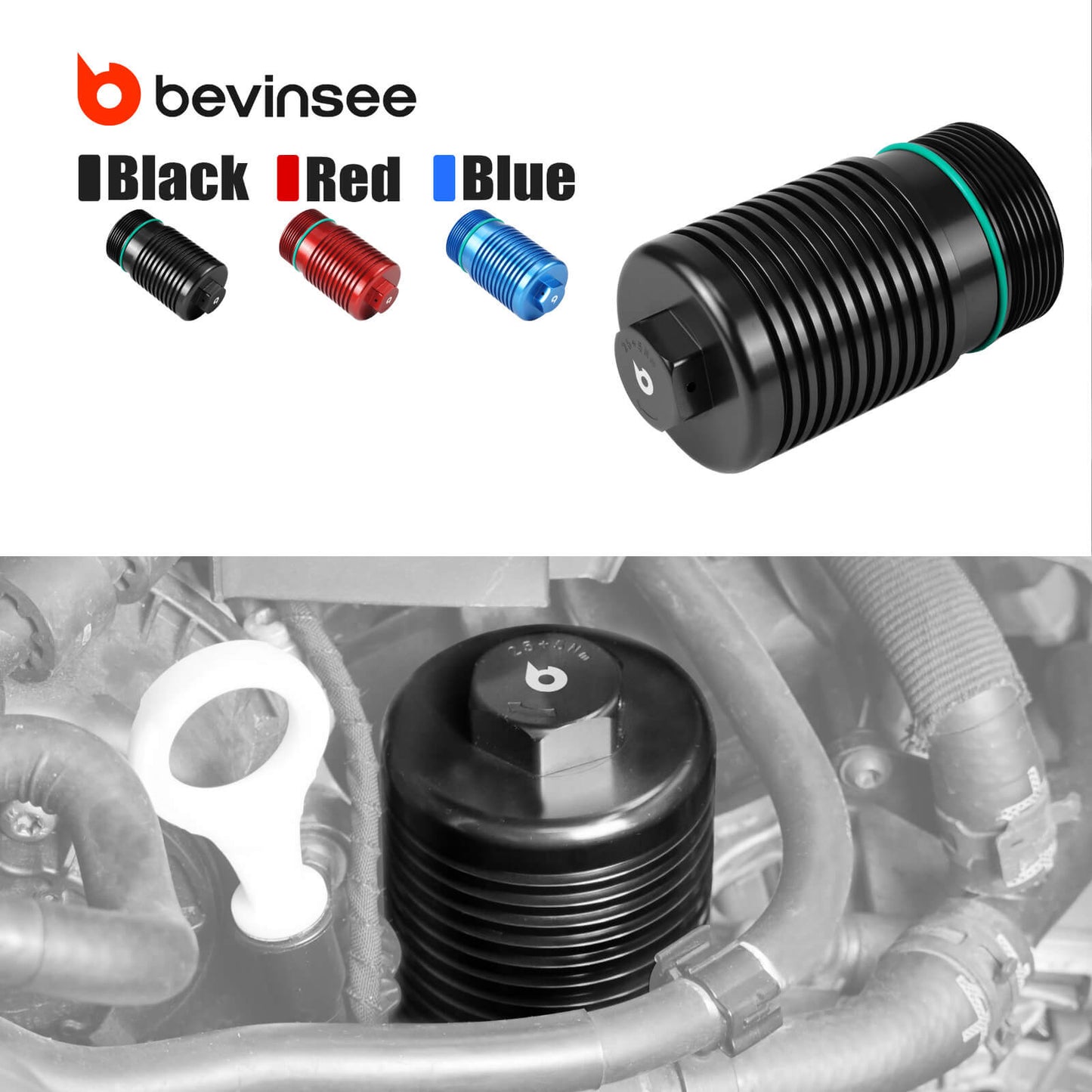 Aluminum Oil Filter Housing Cover Cap for VW for EA888 Gen3/4 2.0T Engine