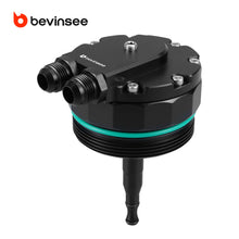 BEVINSEE Oil Filter Lid Cap With Cooler Fittings and Sensor Ports for BMW M52/M54/M56