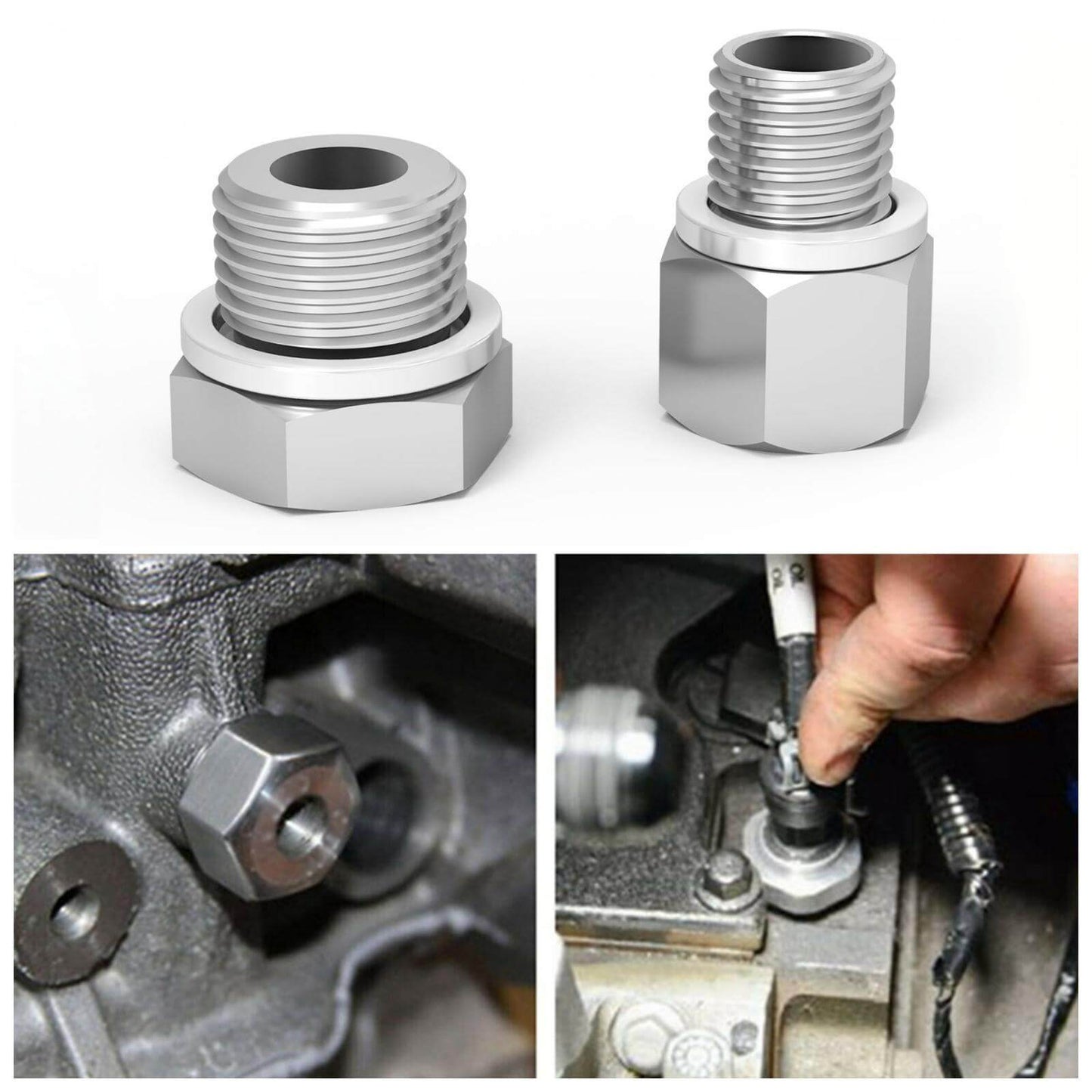 M12 M16 Oil Pressure Coolant Temp Gauge Fitting Adapters For GMC Sierra Yukon