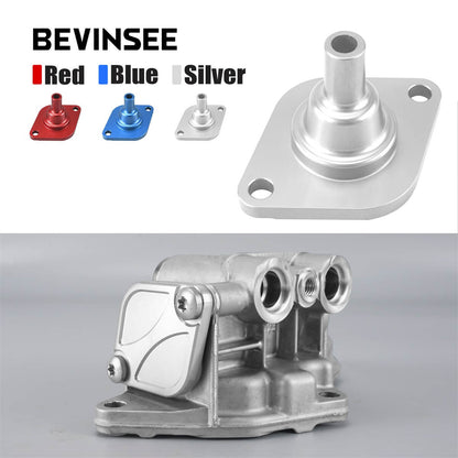 Billet Aluminum Oil Thermostat Housing Lid Cover for BMW N54 N55 S55 Engine