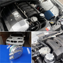 BEVINSEE Oil Filter Lid Cap With Cooler Fittings and Sensor Ports for BMW M52/M54/M56
