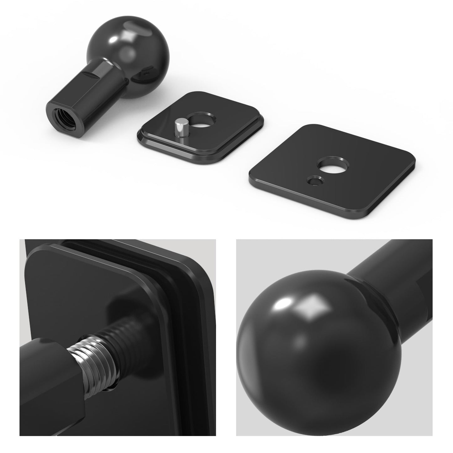 BEVINSEE Overhead Console Accessory Ball Mount Bracket For Toyota 4Runner