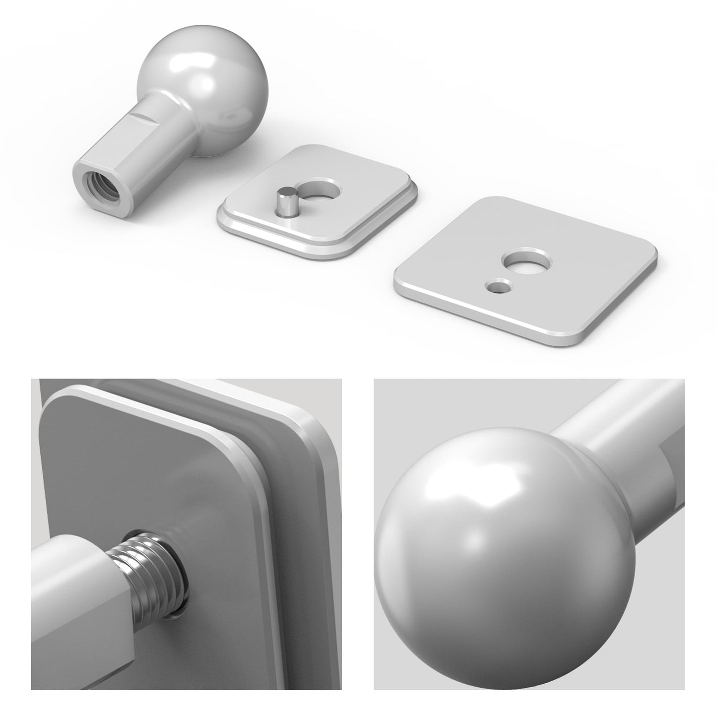 BEVINSEE Overhead Console Accessory Ball Mount Bracket For Toyota 4Runner