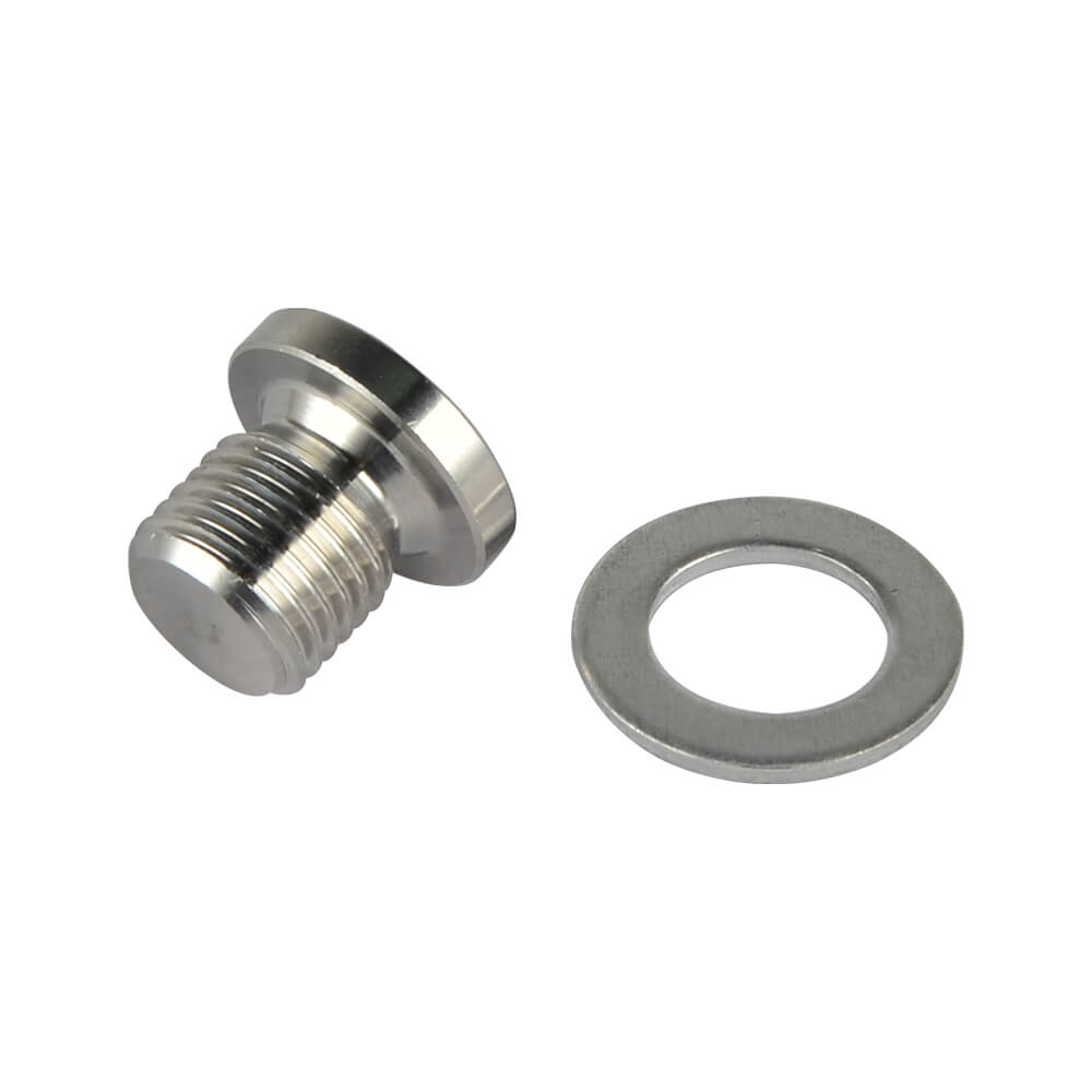 M12 x 1.25 Oxygen O2 Lambda Sensor Blanking Plug Bung Cap Stainless Steel Washer