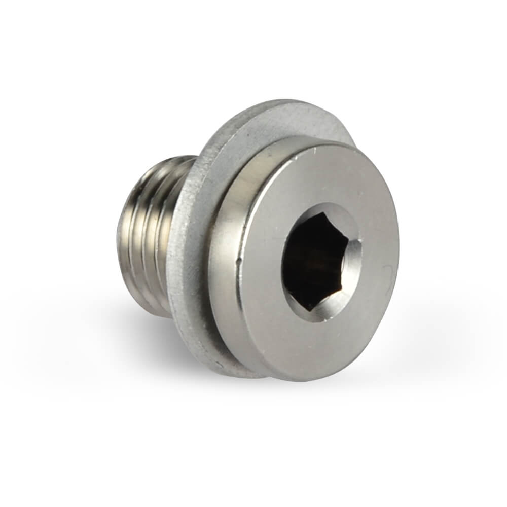 M12 x 1.25 Oxygen O2 Lambda Sensor Blanking Plug Bung Cap Stainless Steel Washer