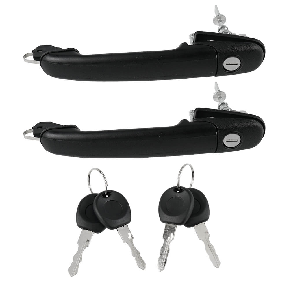 Pair Front Door Handles w/ Keys Lock Fit Seat Alhambra Fit VW for Polo 6N0837207