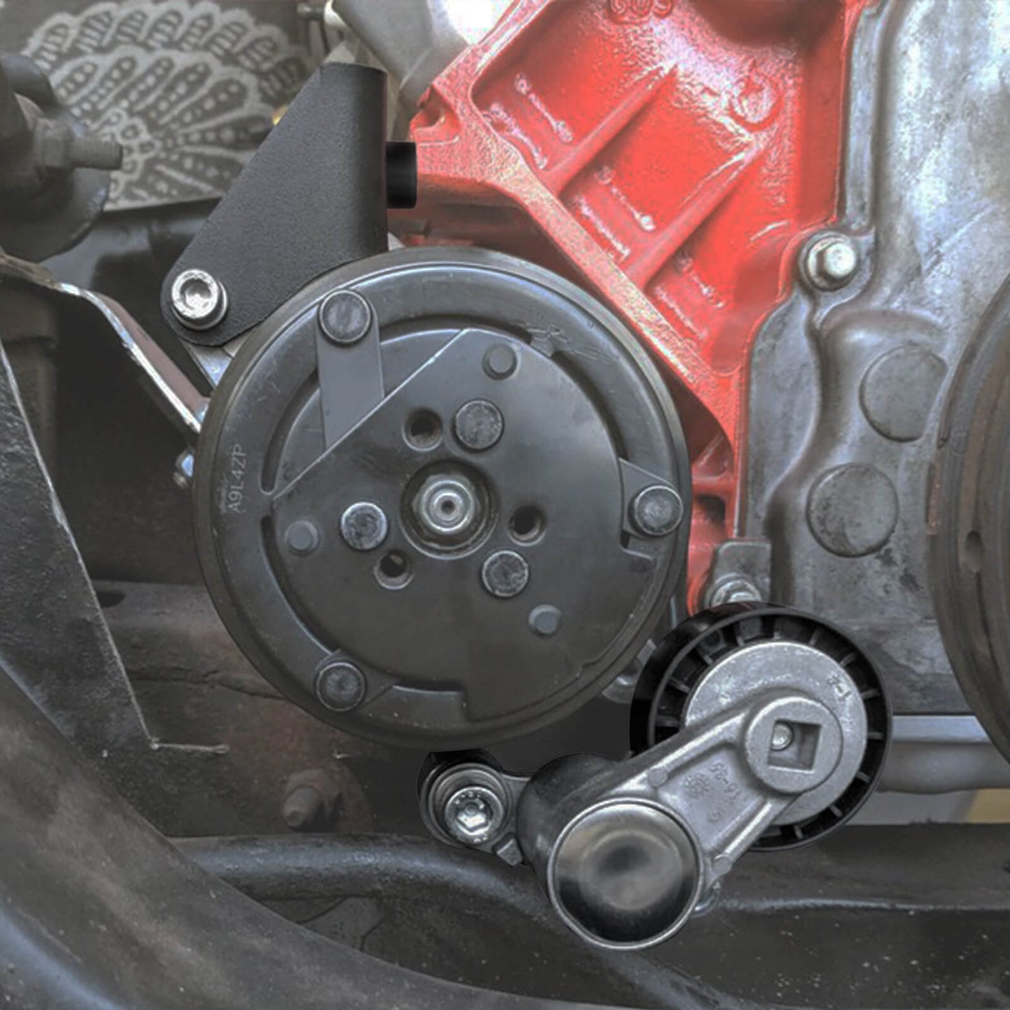 Pass Side Low Mount Sanden SD7B10 AC Bracket For LS Truck/SUV Engine 1999-2013