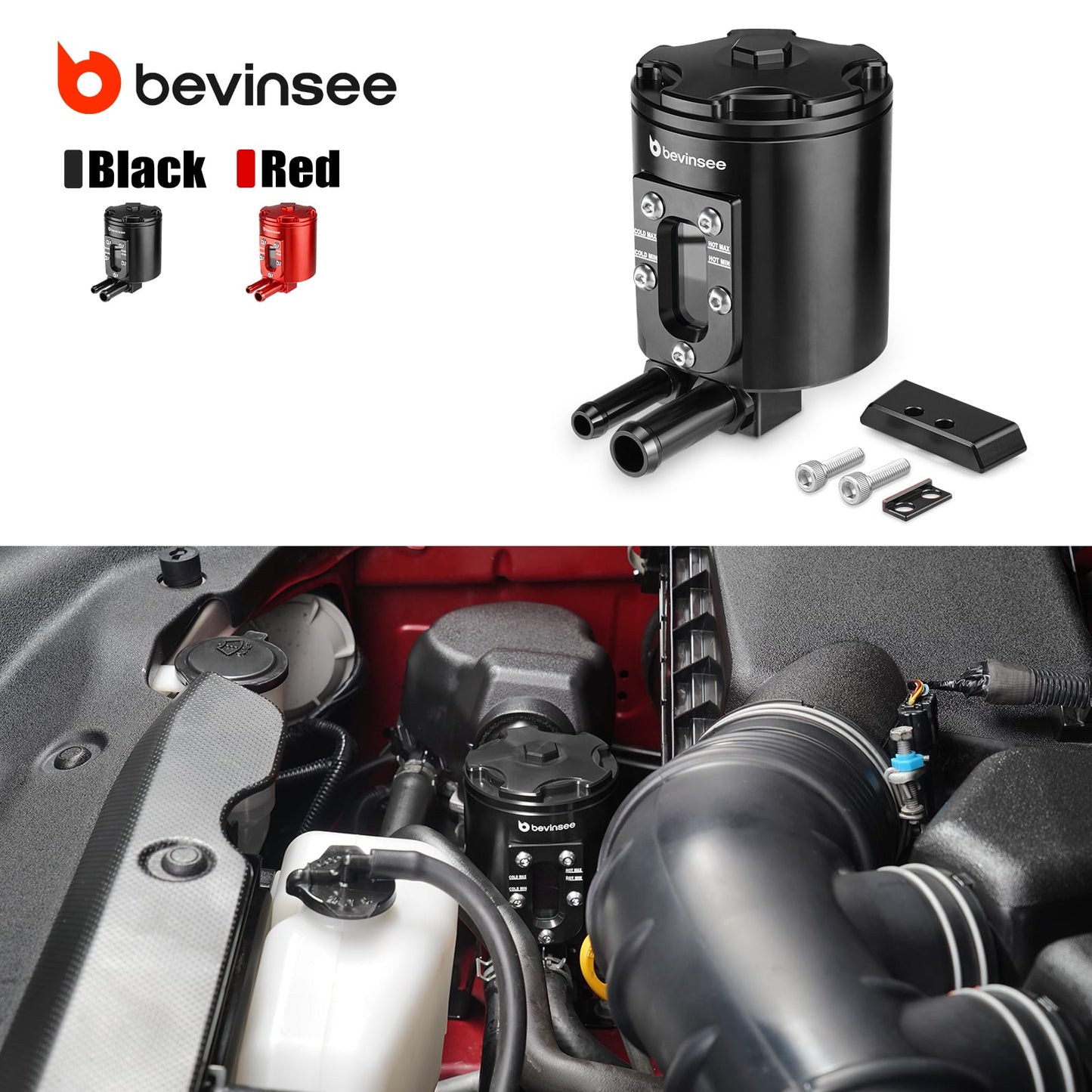 BEVINSEE Power Steering Reservoir For Toyota 4Runner FJ Cruiser 2010-2024