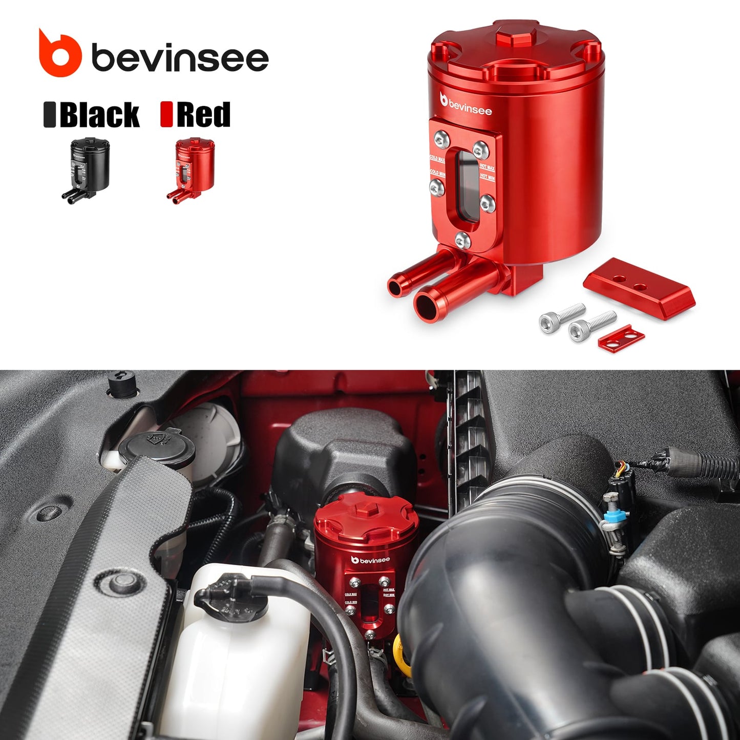 BEVINSEE Power Steering Reservoir For Toyota 4Runner FJ Cruiser 2010-2024