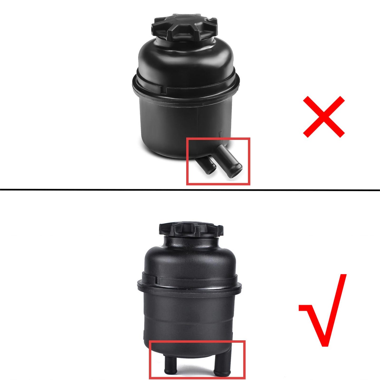 BEVINSEE Power Steering Reservoir Upgrade Kit For BMW E9X E8X E39 E60 E46 E36 X1 X3