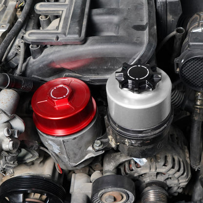 Aluminum Power Steering Reservoir Set For BMW E46 E60 E90 M3 E87 E88 E83 E84