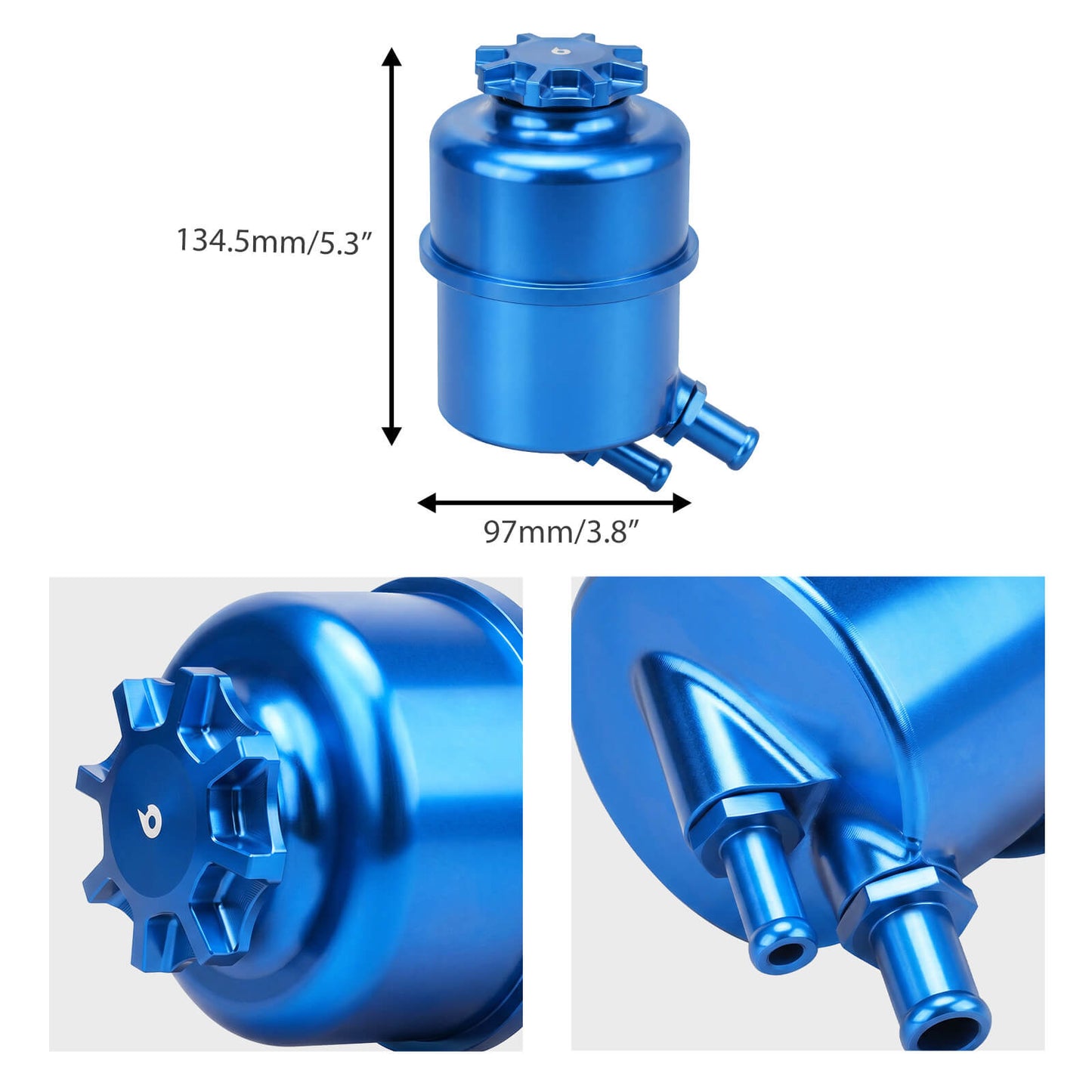 Billet Aluminum Power Steering Reservoir Upgrade Kit For BMW E90 E92 335i E82 E88 135i 1M M3 M5
