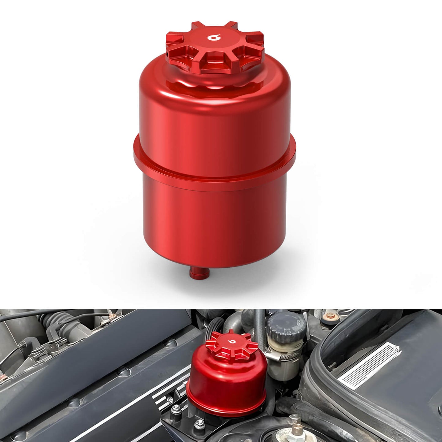 BEVINSEE Power Steering Reservoir Upgrade Kit For BMW E9X E8X E39 E60 E46 E36 X1 X3