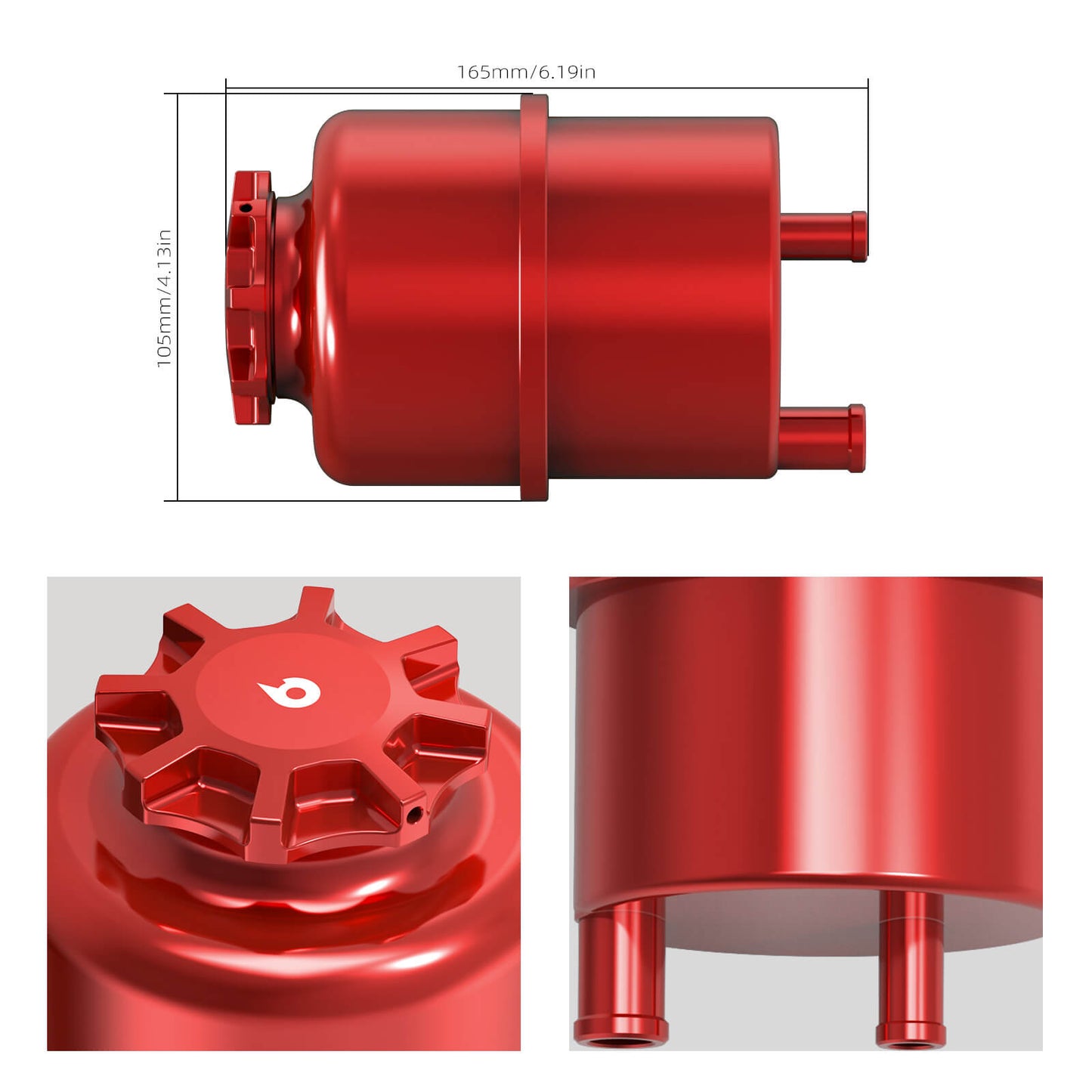 BEVINSEE Power Steering Reservoir Upgrade Kit For BMW E9X E8X E39 E60 E46 E36 X1 X3