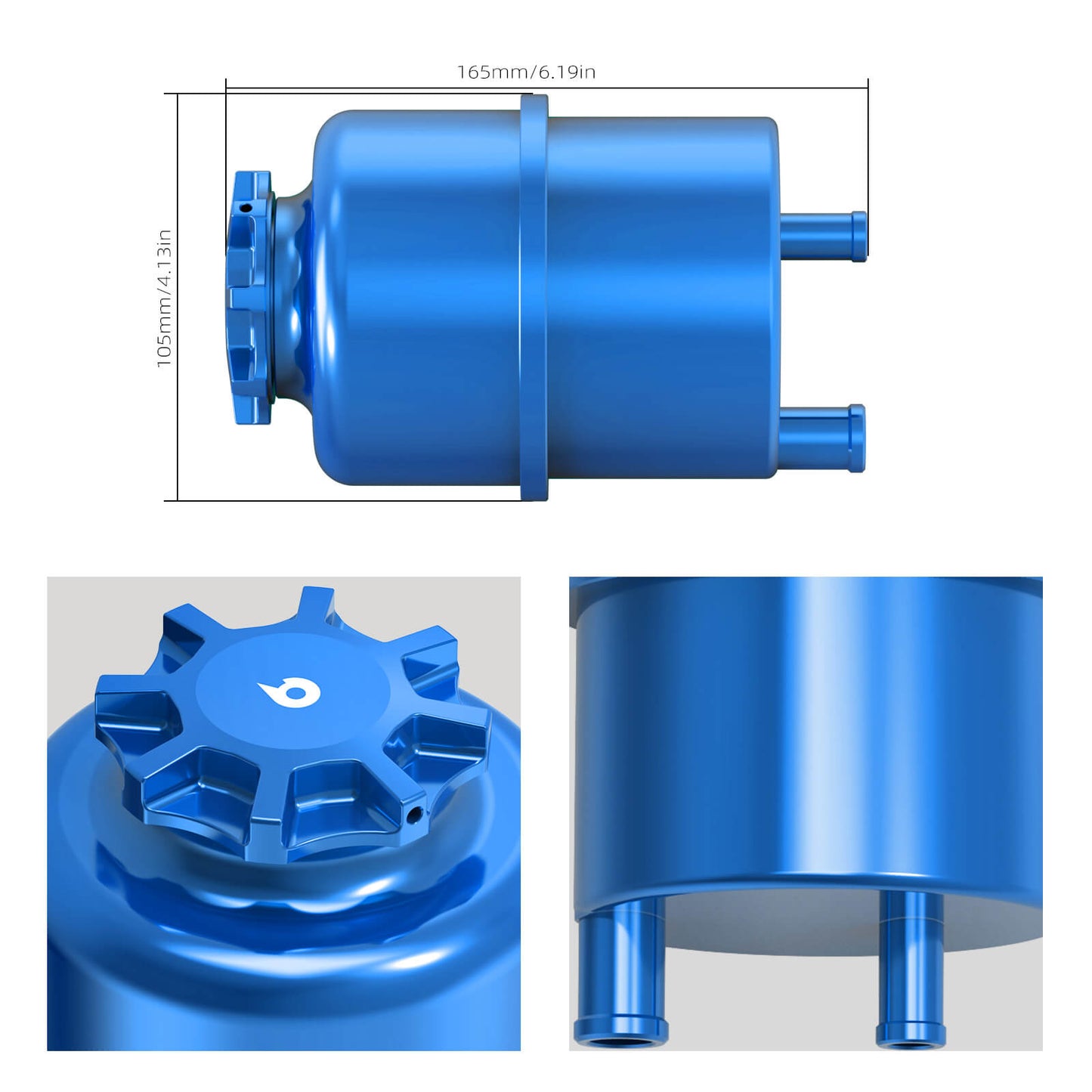 BEVINSEE Power Steering Reservoir Upgrade Kit For BMW E9X E8X E39 E60 E46 E36 X1 X3