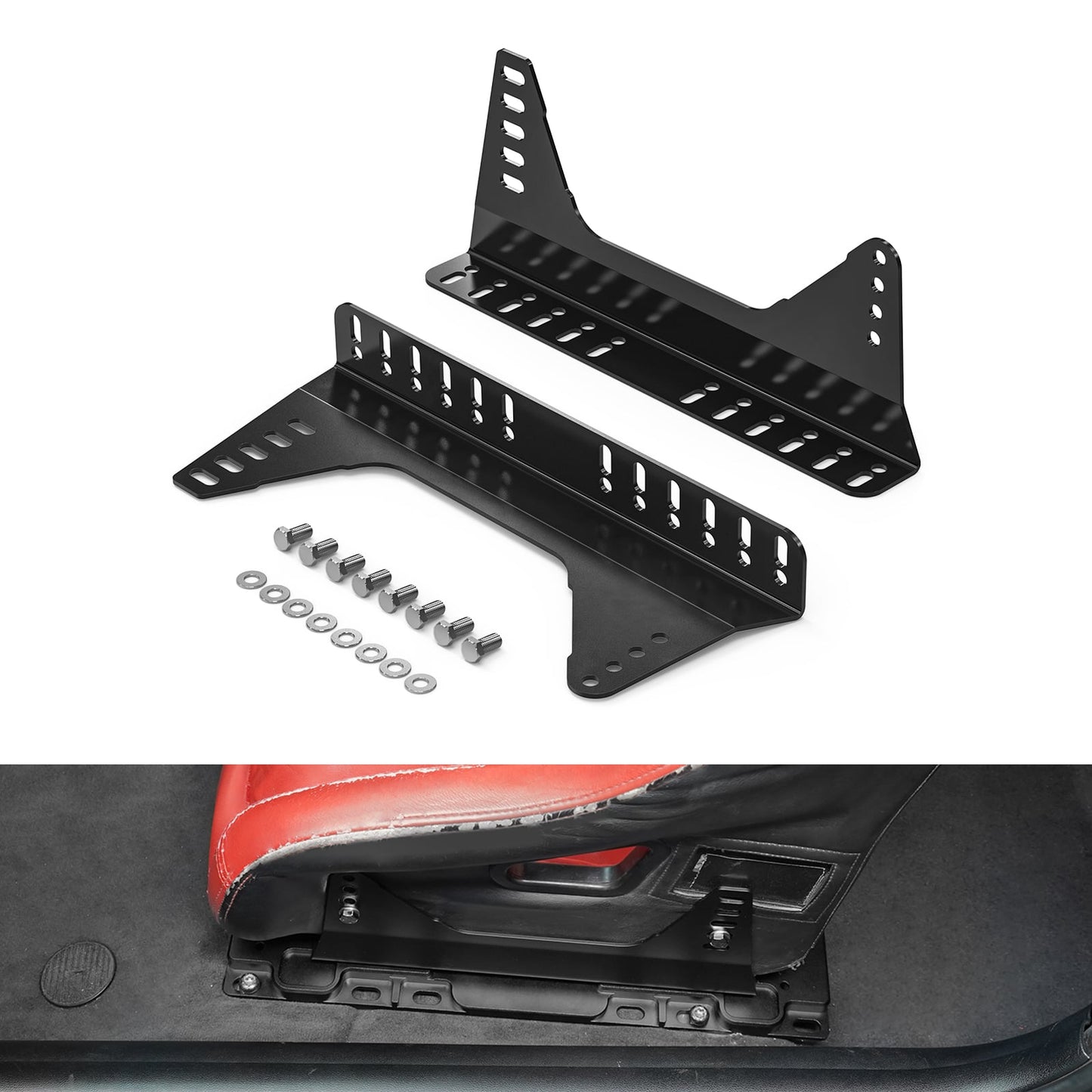 Aluminum Adjustable Racing Seat Floor Mount Adapters For BMW E36 E46