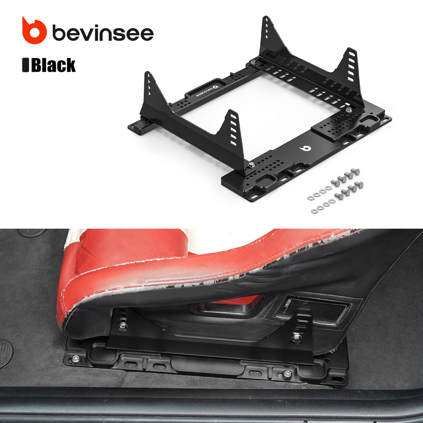 Adjustable Racing Seat Side Mount Brackets & Seat Floor Mount Adapters For BMW E36 E46