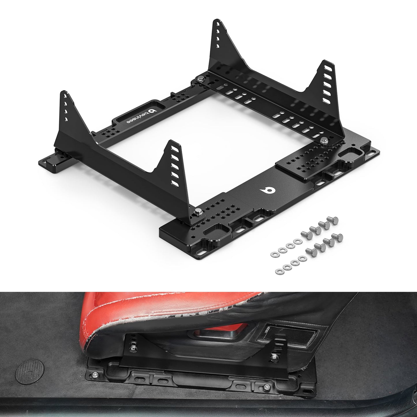 Adjustable Racing Seat Side Mount Brackets & Seat Floor Mount Adapters For BMW E36 E46