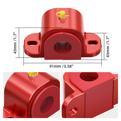 BEVINSEE Aluminum Rear Anti Roll Bar Mount with 80A Polyurethane Bushing For GOLF GTI MK7/7.5/8