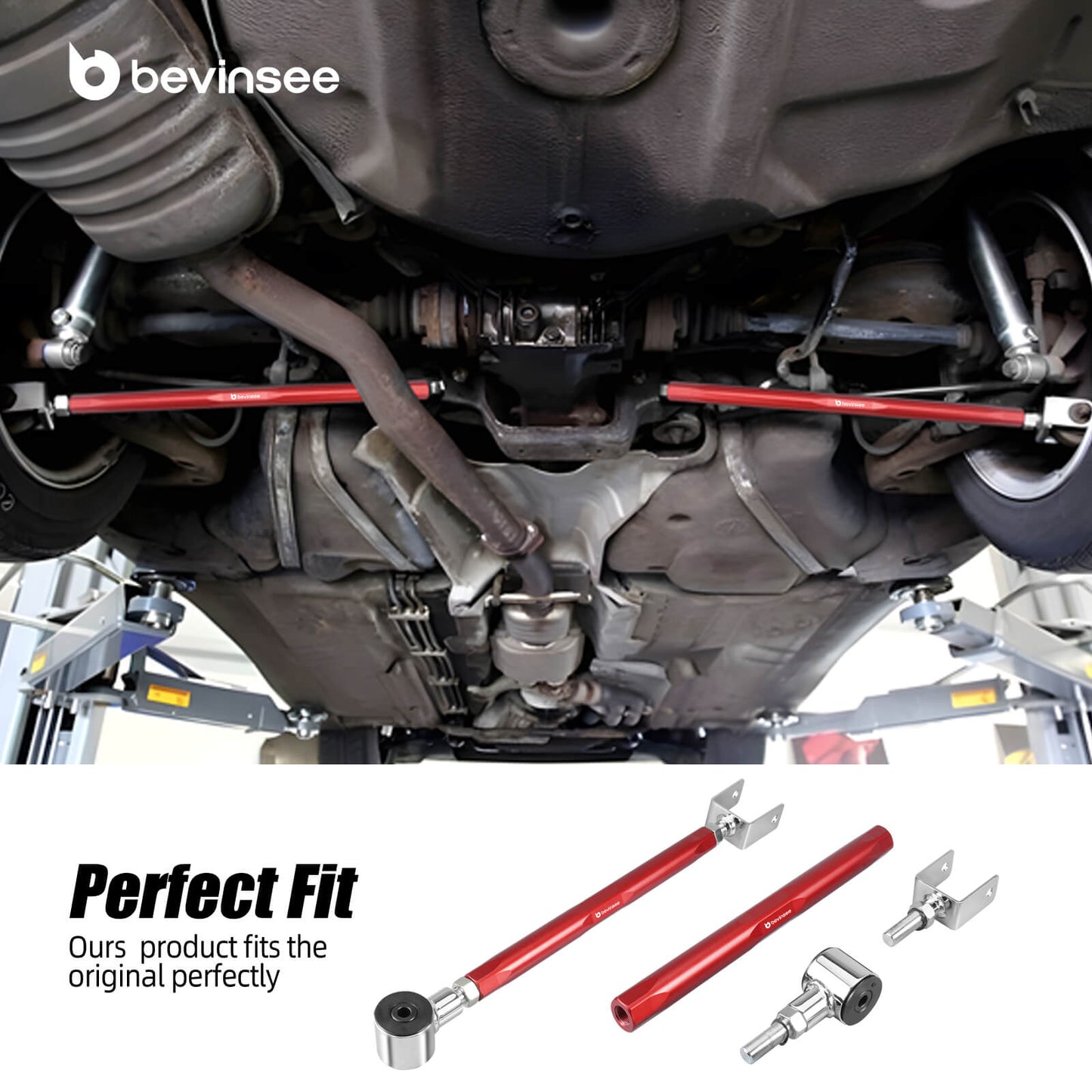 Aluminum Rear Lower Camber Control Arms Polyurethane Bushings For BMW E36 E46