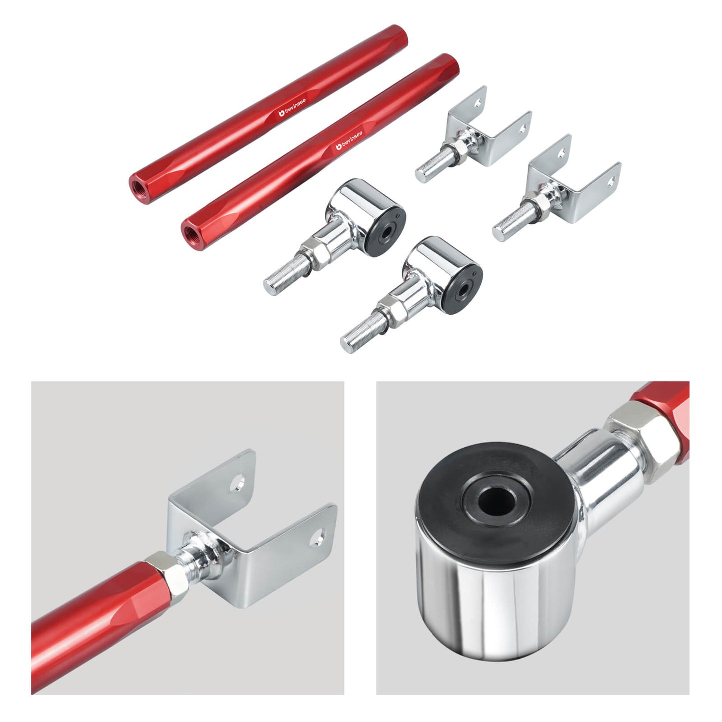 Aluminum Rear Lower Camber Control Arms Polyurethane Bushings For BMW E36 E46