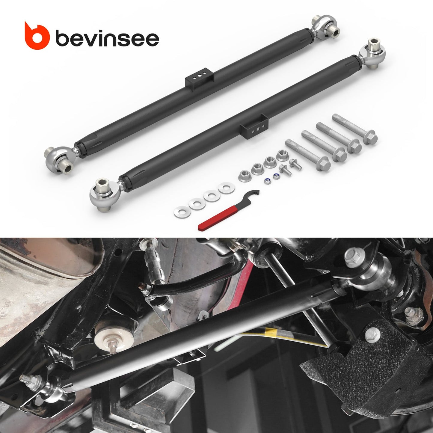 BEVINSEE Adjustable Rear Lower Control Arm For Toyota 4Runner