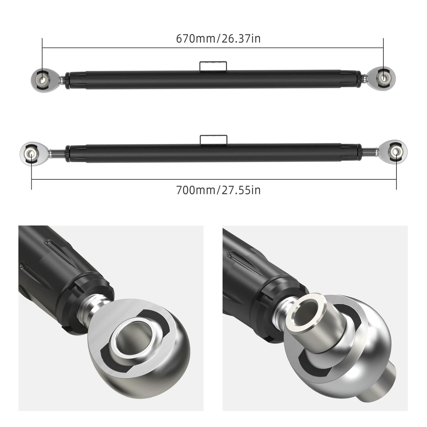 BEVINSEE Adjustable Rear Lower Control Arm For Toyota 4Runner