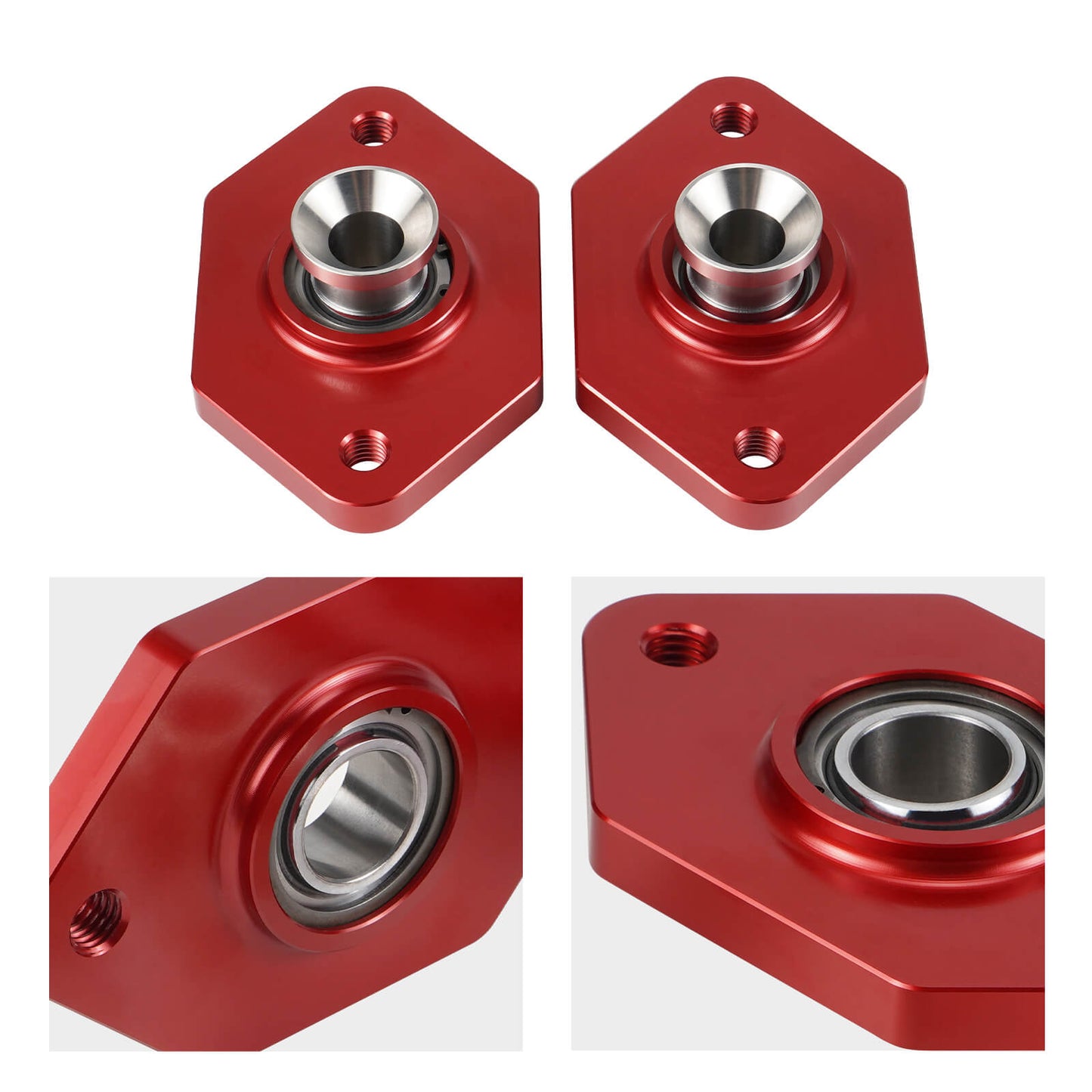 Uniball Rear Lower Shock Mounts Aluminum For BMW E90 E91 E92 E93 E84 X1 E81 E82 E87 E88