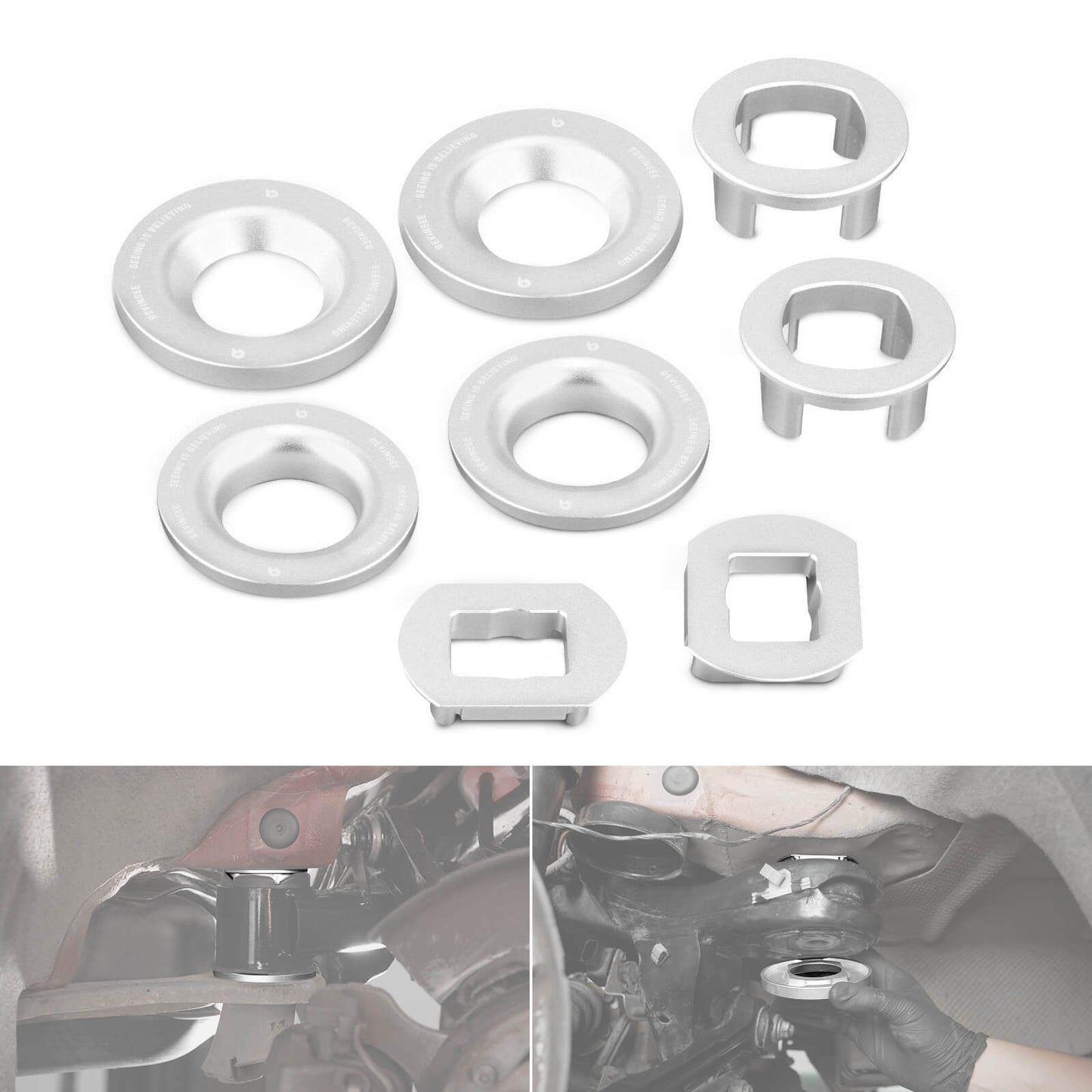 Aluminum Rear Subframe Mount Insert Kit For BMW E82 E88 E90 E92 None-M