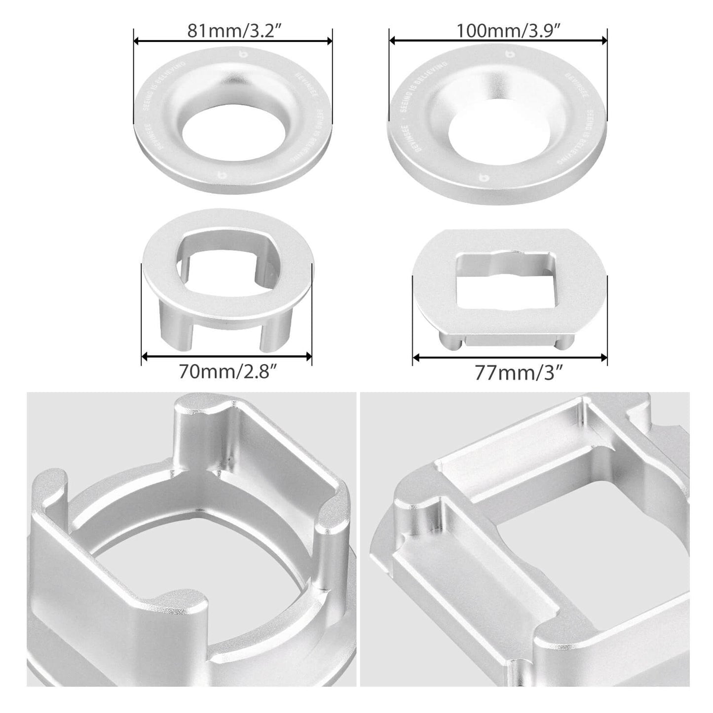 Aluminum Rear Subframe Mount Insert Kit For BMW E82 E88 E90 E92 None-M