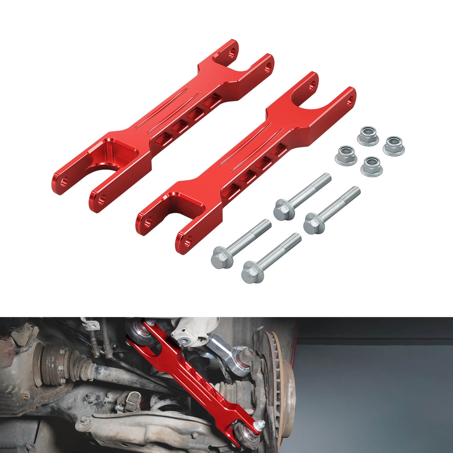 Billet Aluminum Rear Trailing Arm Set For BMW E82 E87 E88 E90 E92 M3 1M 335i 135i X1 E84