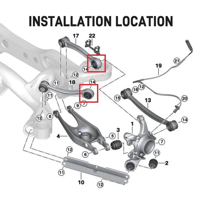 Rear Upper Control Arm Ball Joint Conversion Shims For BMW E82 E88 E90 E92