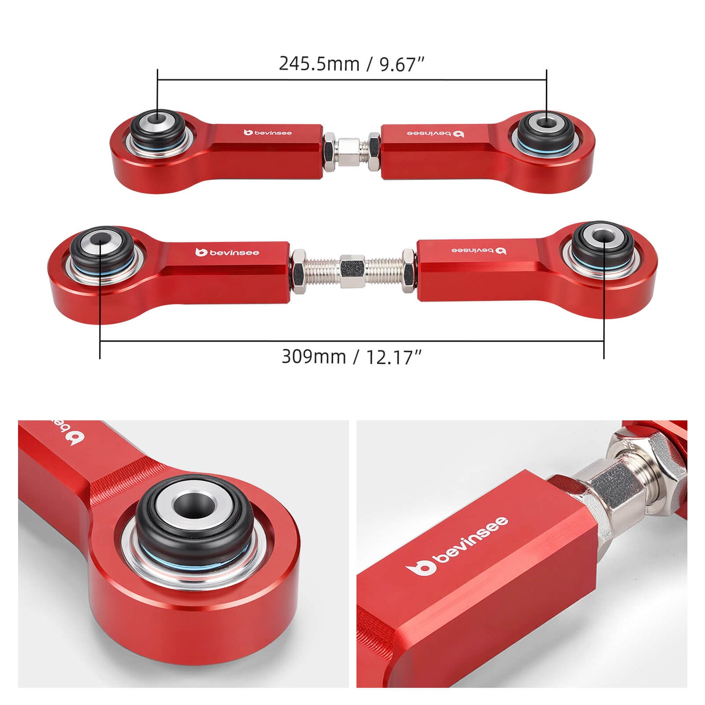 Adjustable Rear Upper Camber Arms With Monoball For BMW E82 E88 E90 E92 E93