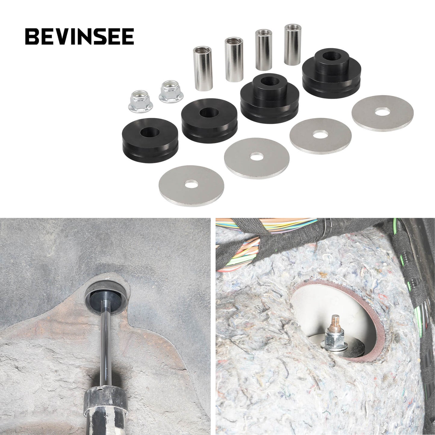 Rear Upper Shock Mount Polyurethane Bushings For BMW E8X E9X