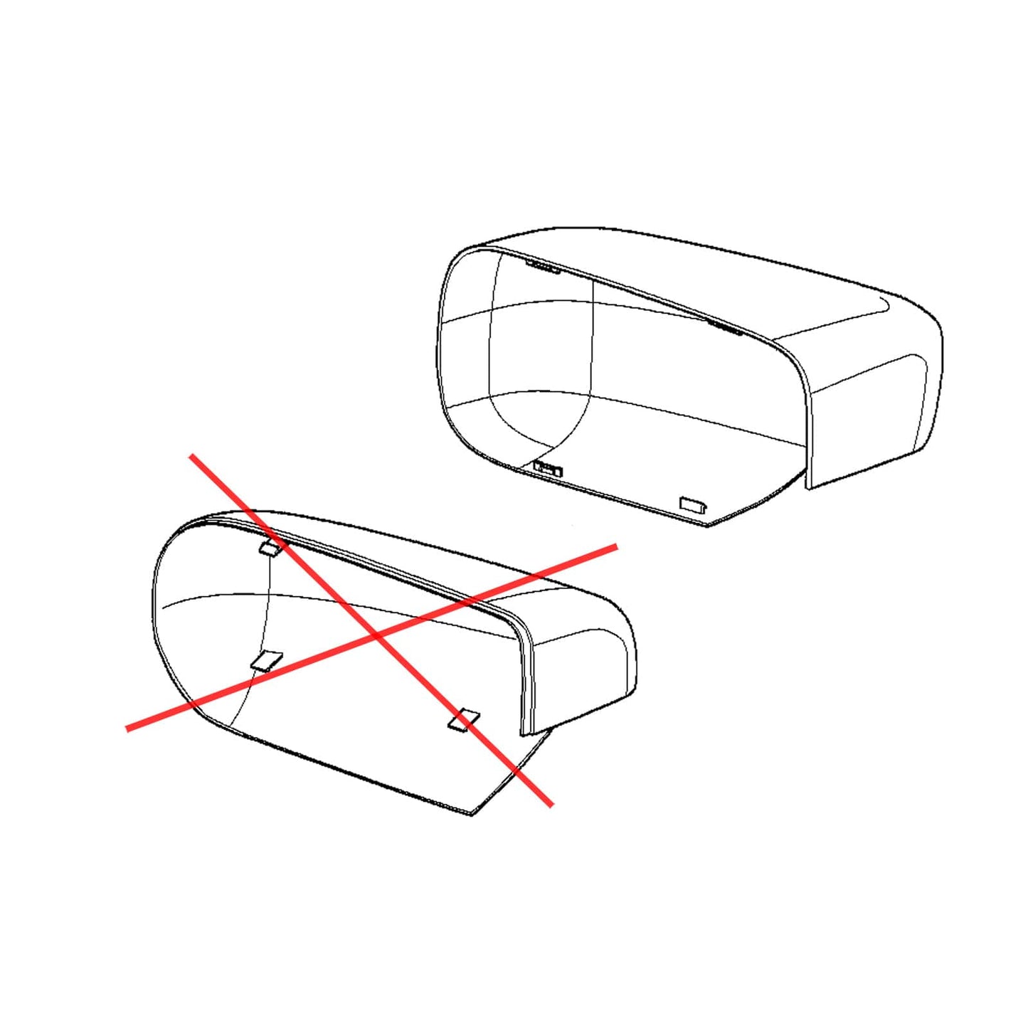 Left+Right Rearview Door Mirror Shell Cover Cap Case For BMW E39 E46 1997-2005