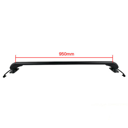 2 Pcs Roof Luggage Rack Black Aluminum Alloy+Nylon for Honda Civic 2006-2020