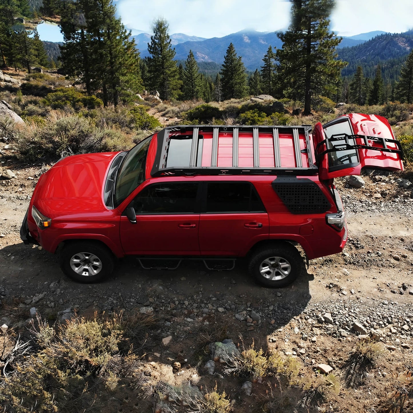 BEVINSEE Roof Rack Non-Drill For 4Runner 2014-2024