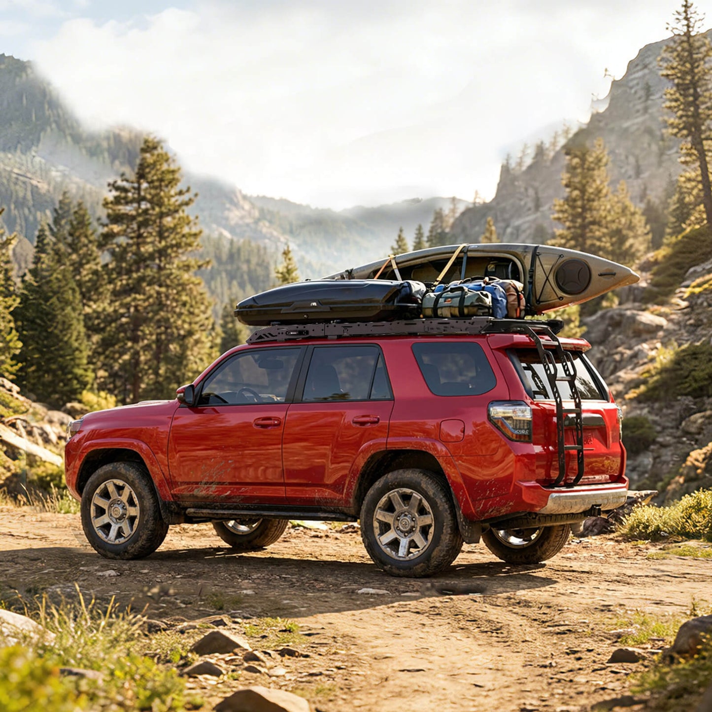 BEVINSEE Roof Rack Non-Drill For 4Runner 2014-2024