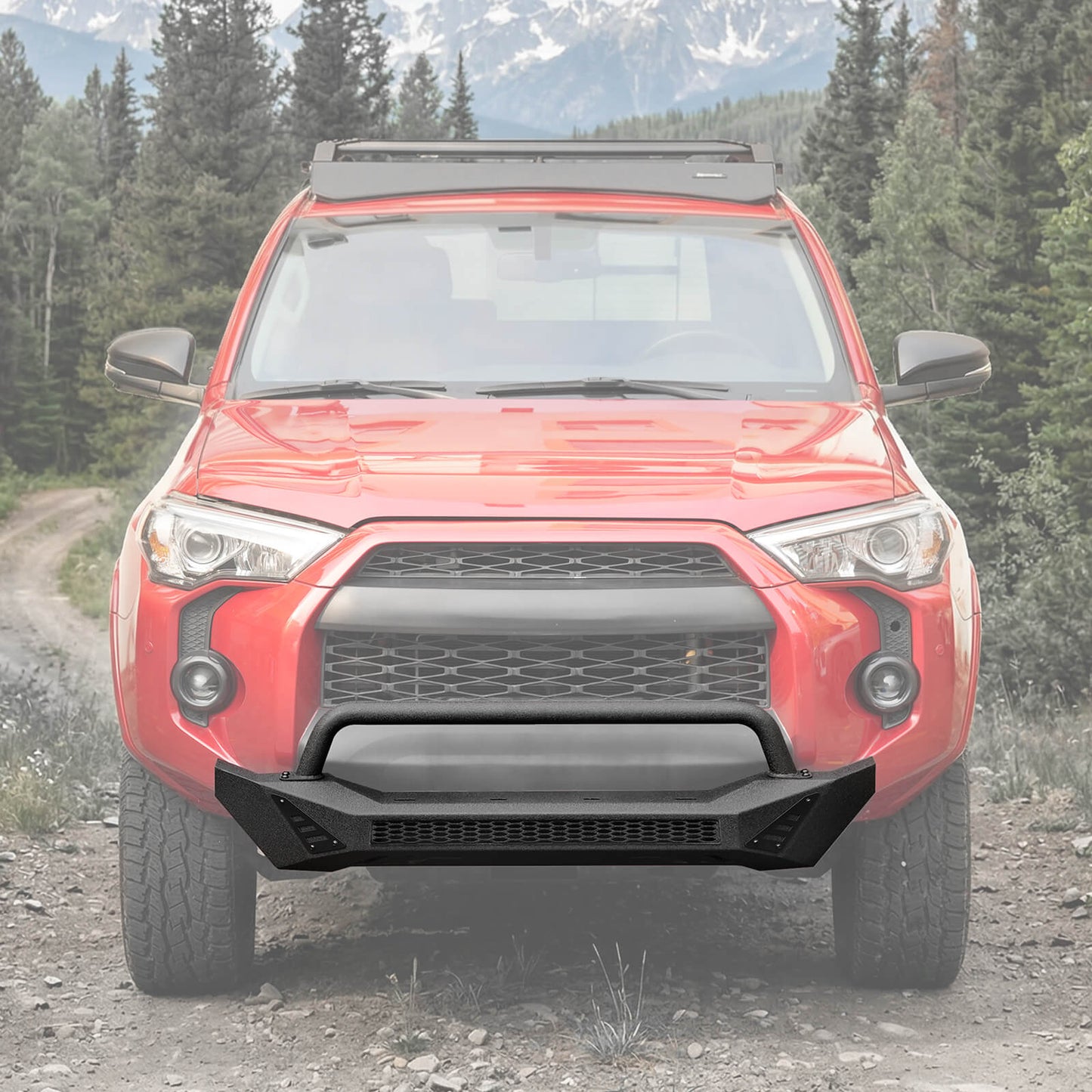 BEVINSEE Rugged Front Bumper For 4Runner 2010-2024