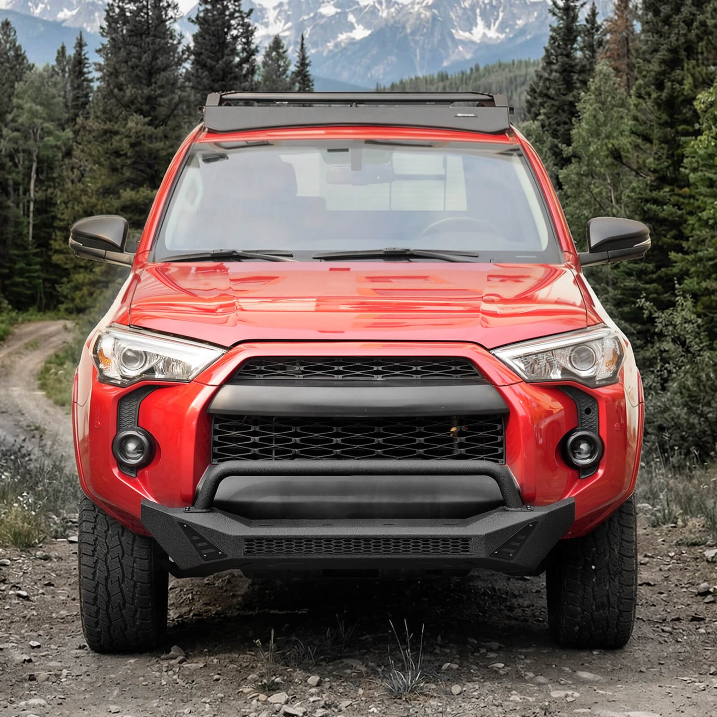 BEVINSEE Rugged Front Bumper For 4Runner 2010-2024