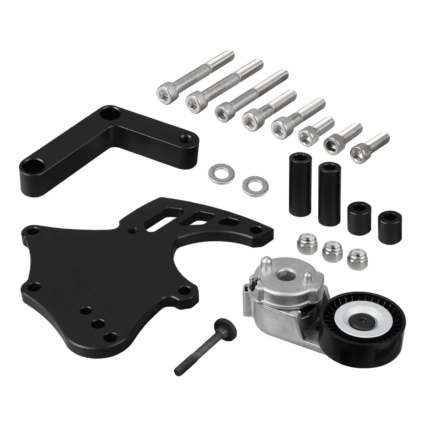 LS Sanden 508 A/C Compressor Bracket W/Tensioner Kit For Truck Spacing