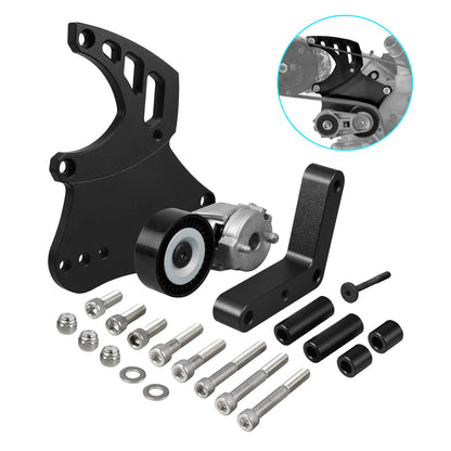 LS Sanden 508 A/C Compressor Bracket W/Tensioner Kit For Truck Spacing